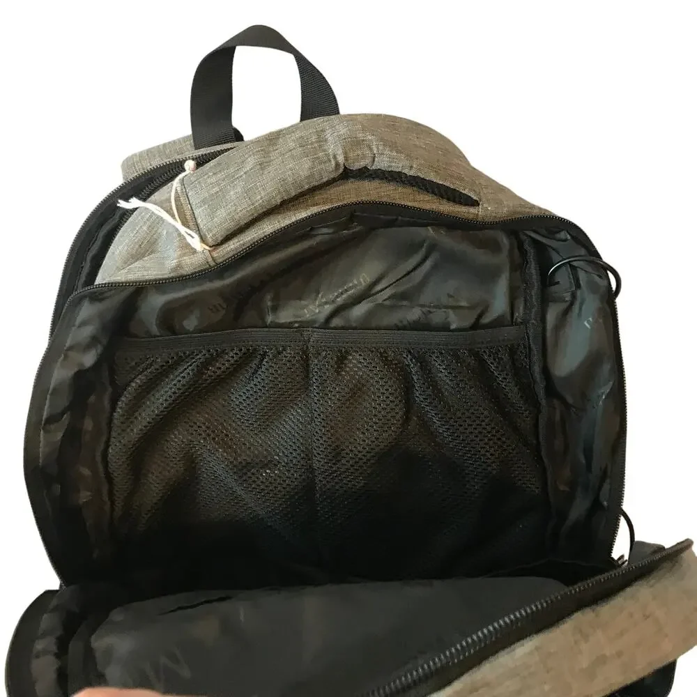 Matein Gray Padded Laptop Backpack